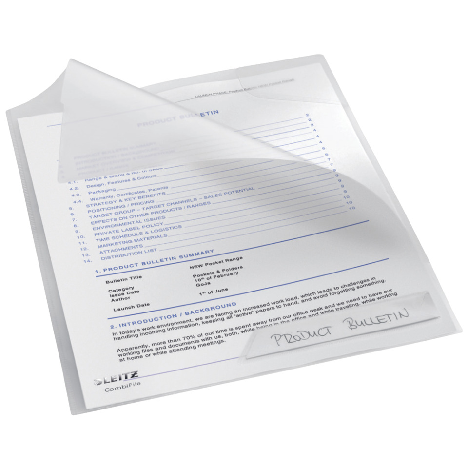 Dokumentenordner, Büroordner, Aktenmappe, Transparent, A4-Format