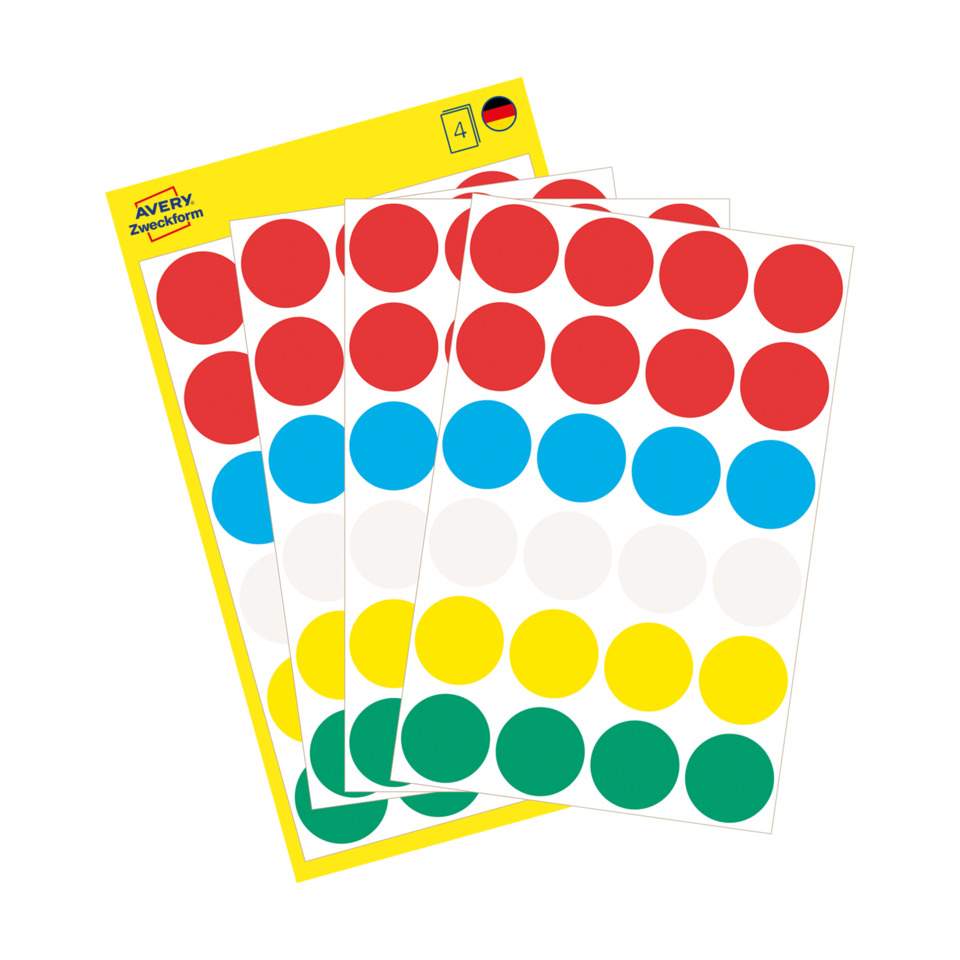 Aufkleber, Punkte-Aufkleber, Farbdot-Aufkleber, großes Aufkleberblatt, Stickerbogen