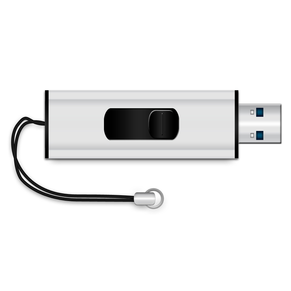 USB, Flash drive, Metall, Silber, Schlüsselanhänger
