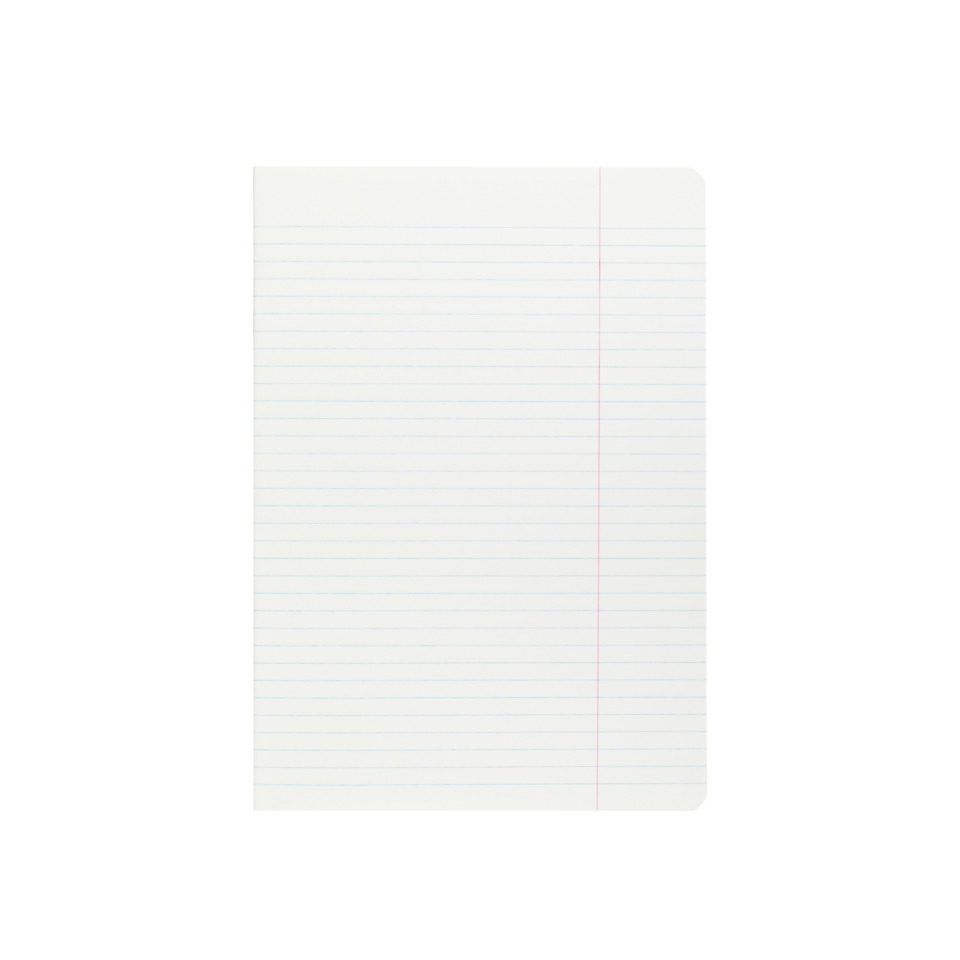 Notizblock, Lineaturpapier, Lineiertes Papier, rosa Linie, Schul-Notizblock