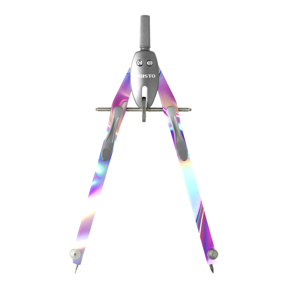 Kompass, Präzisionskompass, Metall, Farbverlauf, Spannschraube