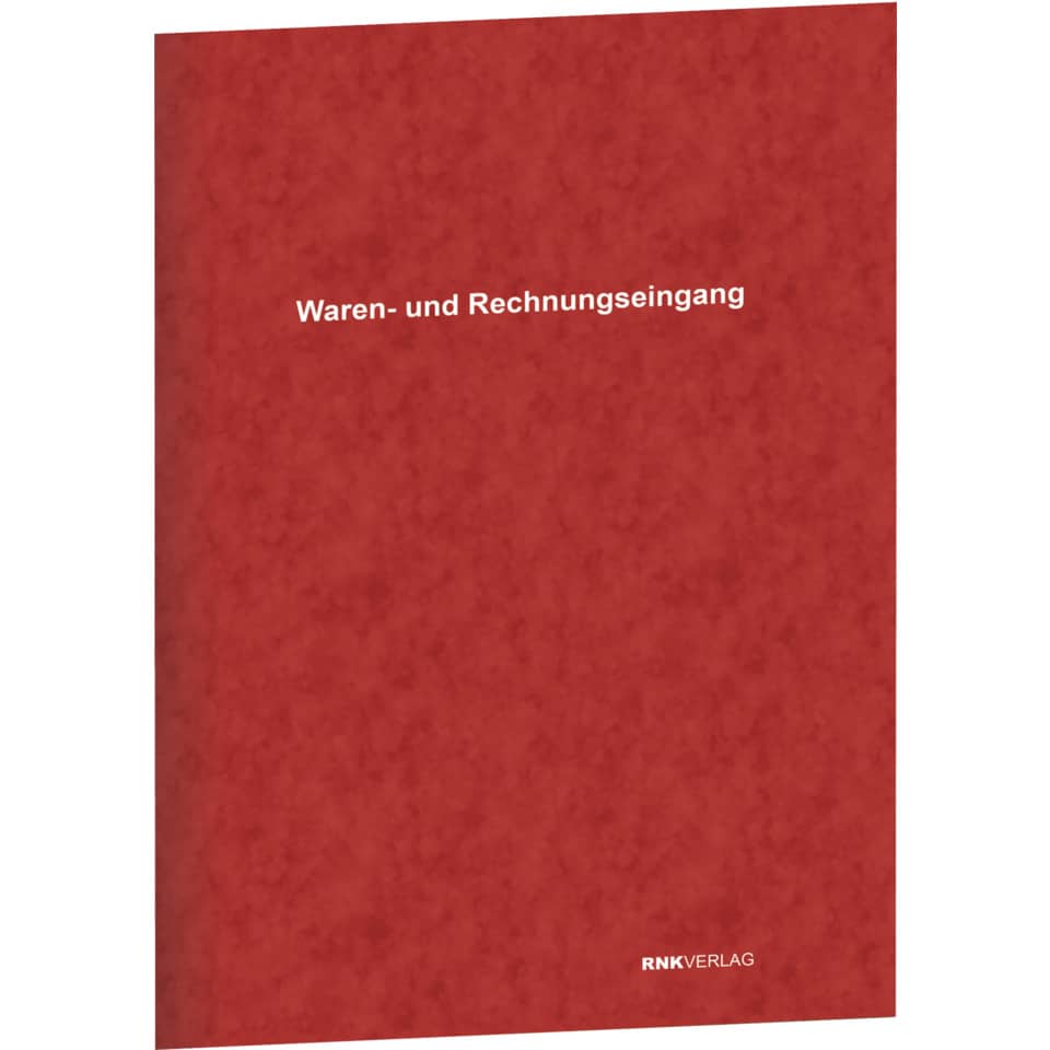 rotes Cover, Notizbuch, Paperback, Waren- und Rechnungseingang, RNK Verlag