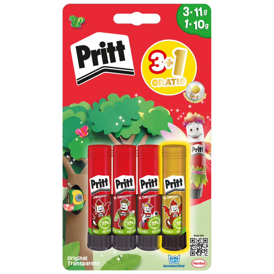 Klebestift, Kleberstift, Original Transparent, Marker, Kinder Bastelset