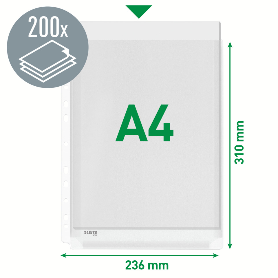 A4 Blatt, Plastikhülle, A4 DokumentenSchutzhülle, 300 Mikron, klare Tasche