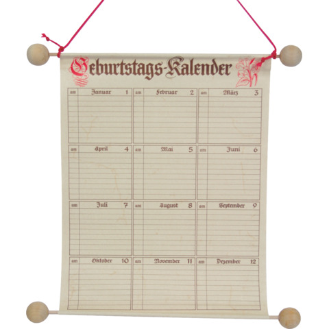Geburtstagskalender, 23 x 23 cm RNK 2886