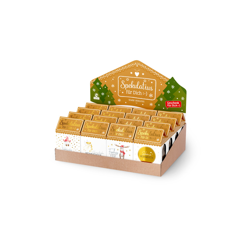 Häuschen-Set Spekulatiuskekse Lovely Xmas, 100 g, sortiert FÜR DICH 431179