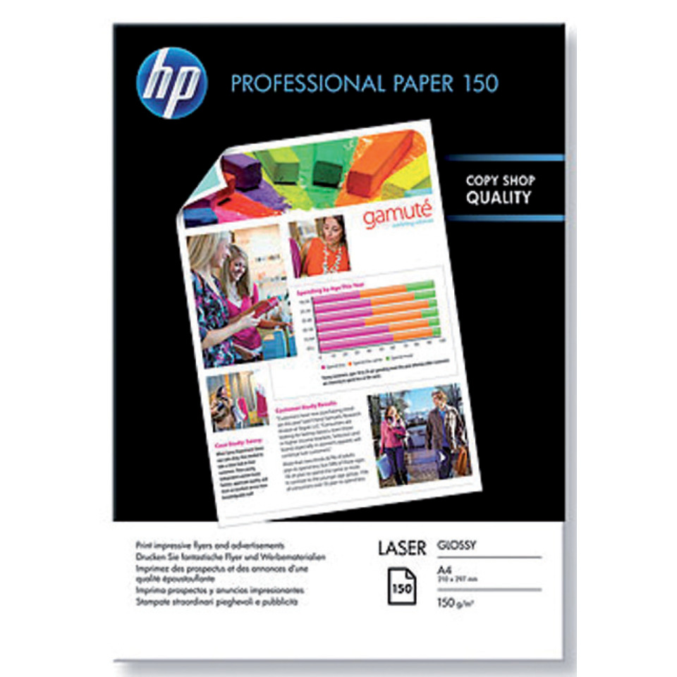 HP, Profes­sionalpapier, A4, Laser, Glänzend