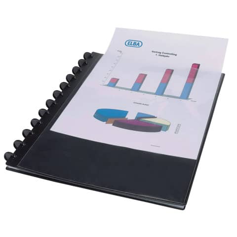 Ringmappe Overhead, A4, 20 Hüllen, schwarz OXFORD 100421115