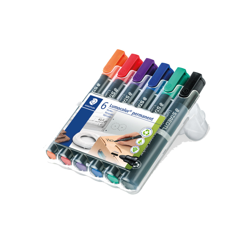 Marker-Set, Lumi-Farben, Permanentmarker, Kunstbedarf, 12-Farben