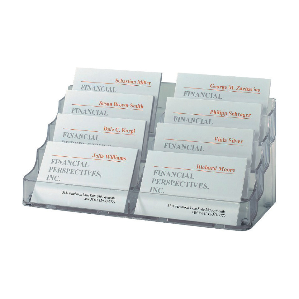 Visitenkartenhalter, Schwarz, Transparent, Business, Organizer