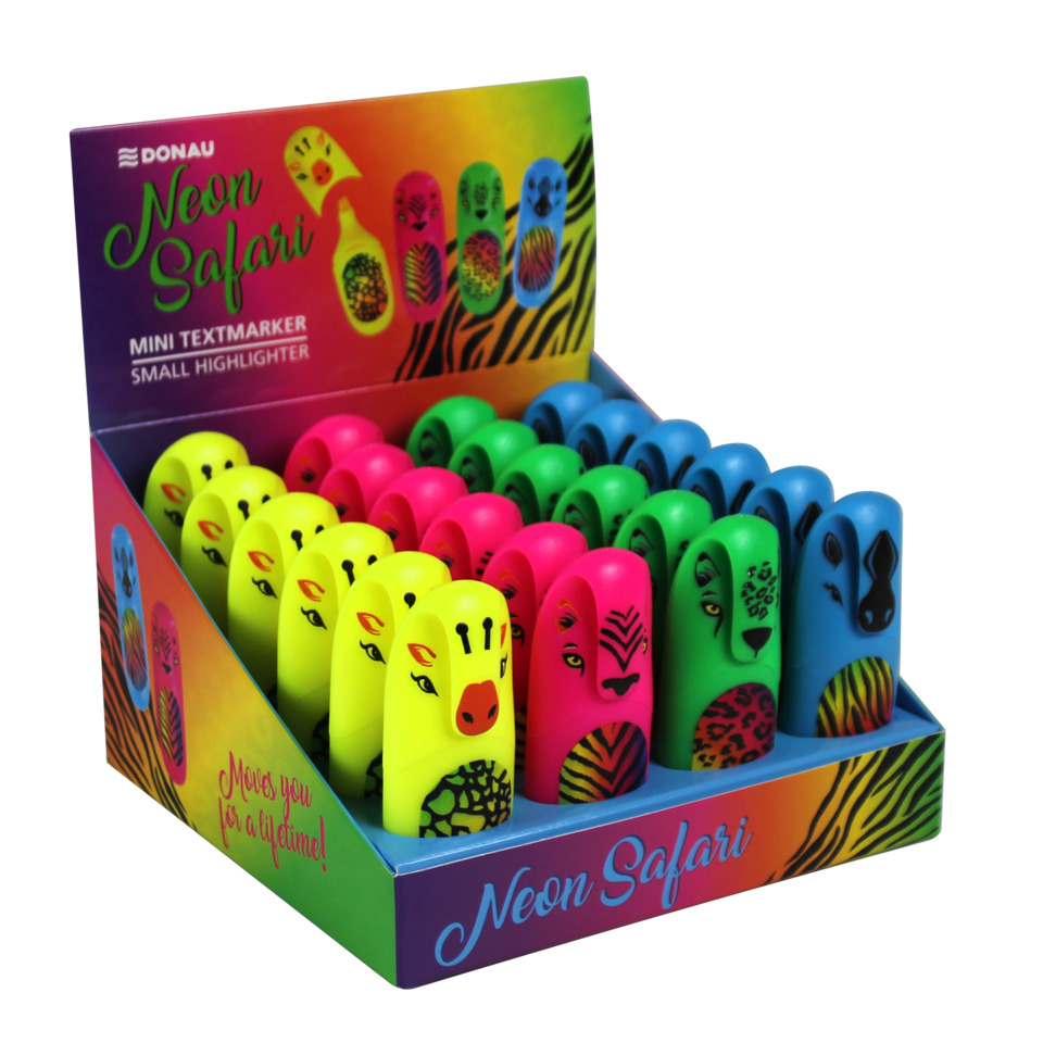 neon, highlighter, textmarker, mini, zebra-prints