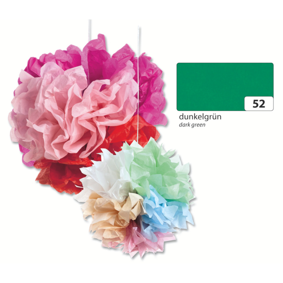 Pom-pom, Papierblume, Girlande, Pink, Grünton