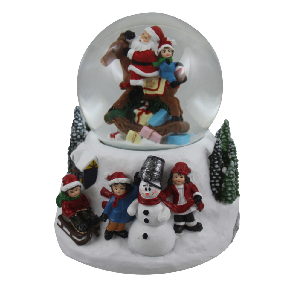 Schneekugel, Weihnachtsszene, Schneemann, Schnee, Holz?