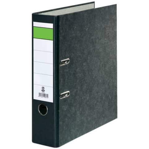Ordner S80, Wolkenmarmor, A4, 80mm, grau marmoriert, Rücken schwarz  80022544