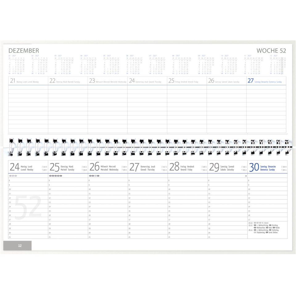Kalender, Tagebuch, Spiralbindung, Wandkalender, Monatskopf