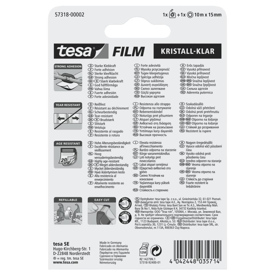 Tesa Film, Klebeband, Transparent, Kristall-Klar, Tesa Tape