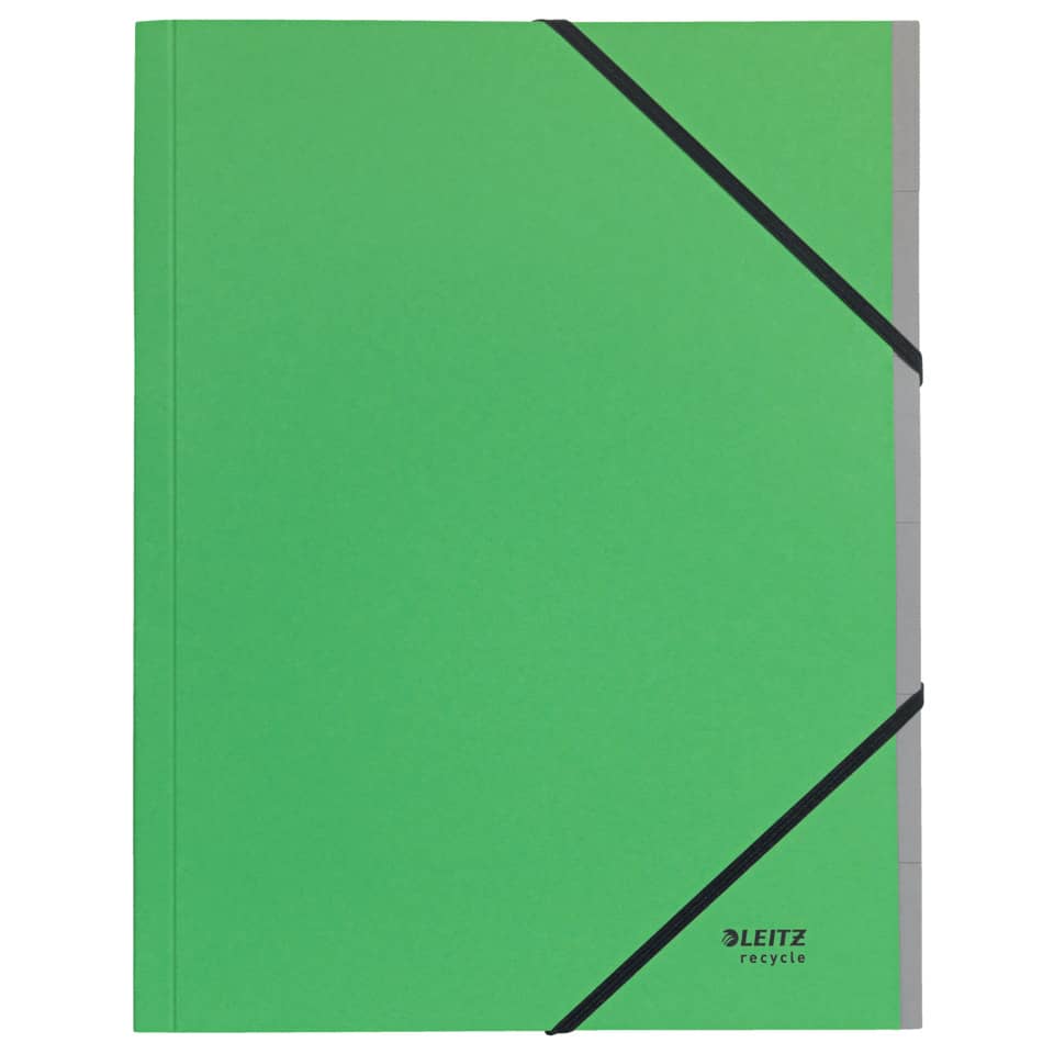 Ordnungsmappe Recycle, A4, 6 Fächer, Karton, grün LEITZ 3914-00-55