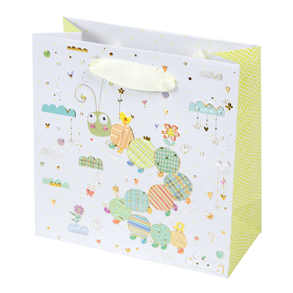 Geschenktasche, Papierbeutel, Wolkenmuster, Luftballon-Design, Pastellfarben