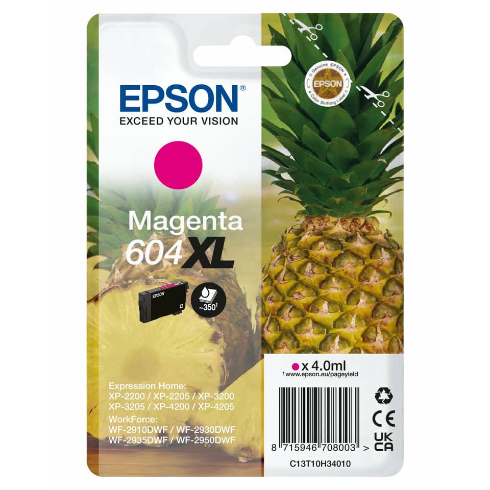 Kassette Tinte, Magenta, XL Größe, Ananas, Kartusche