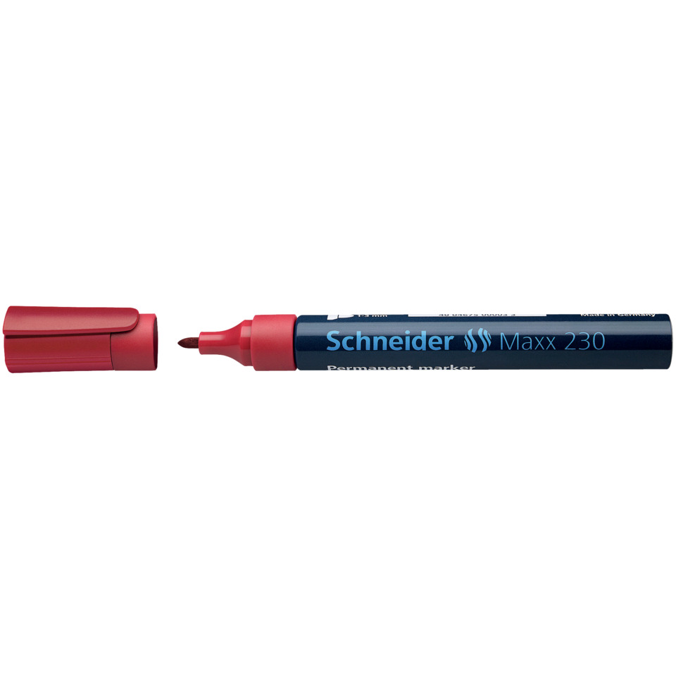 Marker, Permanent marker, Red marker, Schneider, Maxx 230