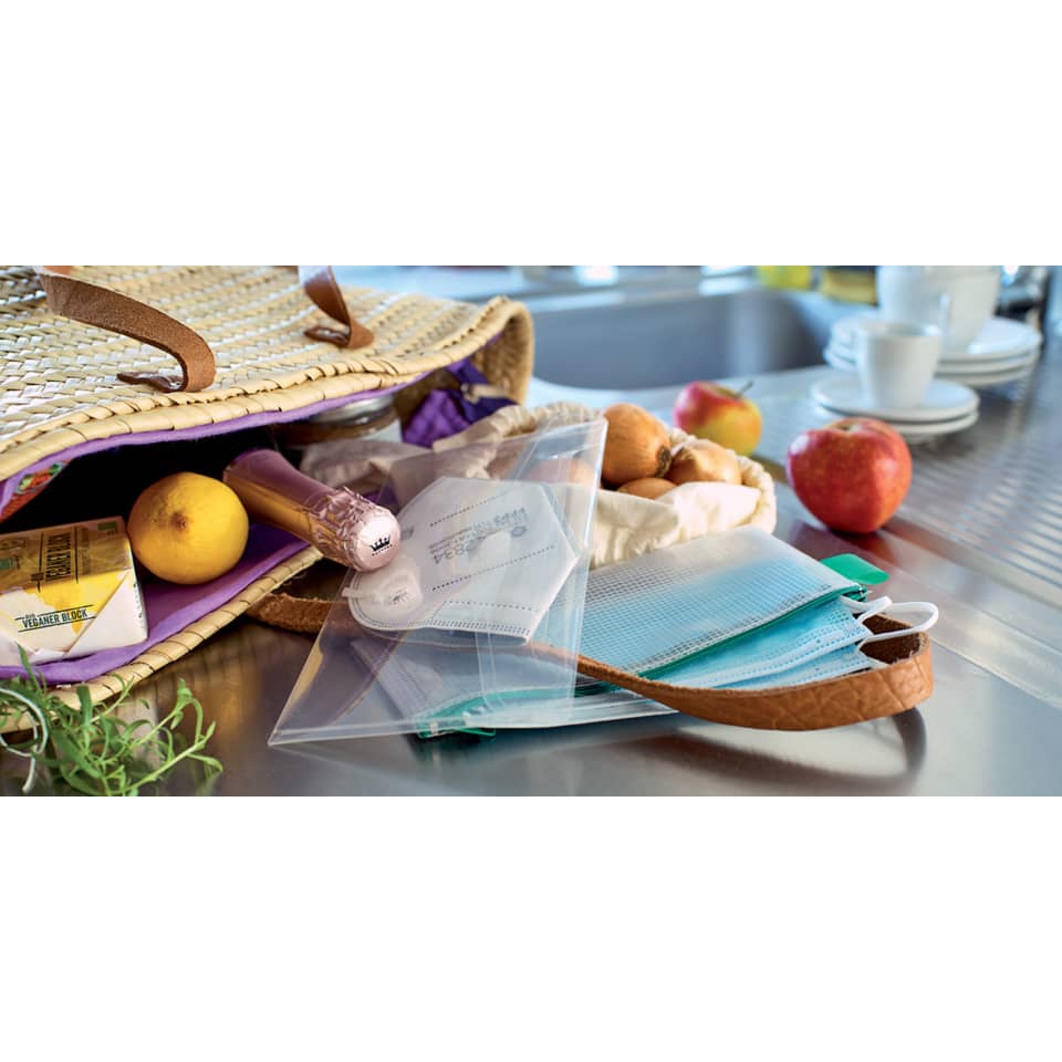 Tasche, Alltagsgegenstände, Masken, Flache Tasche, Haushaltsutensilien