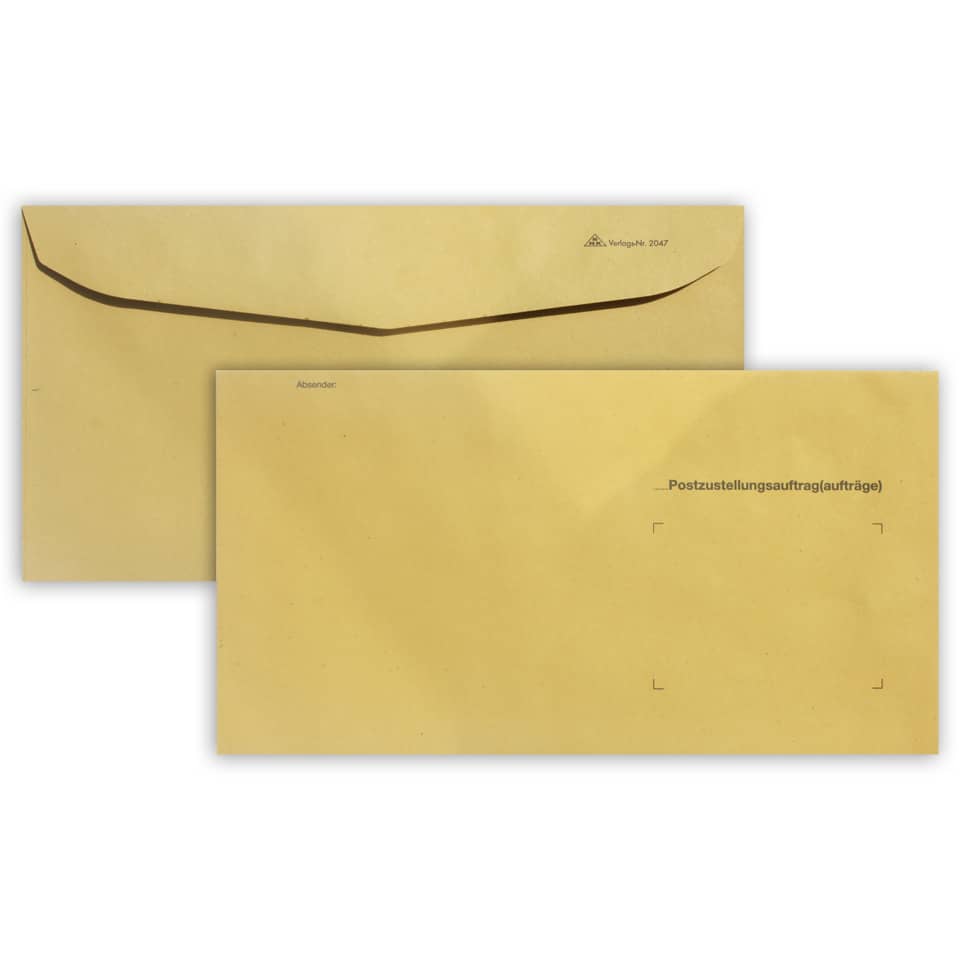 Briefumschläge, Kassenzettel, Postumschlag, Paketumschlag, Papierfarbe-hellbraun