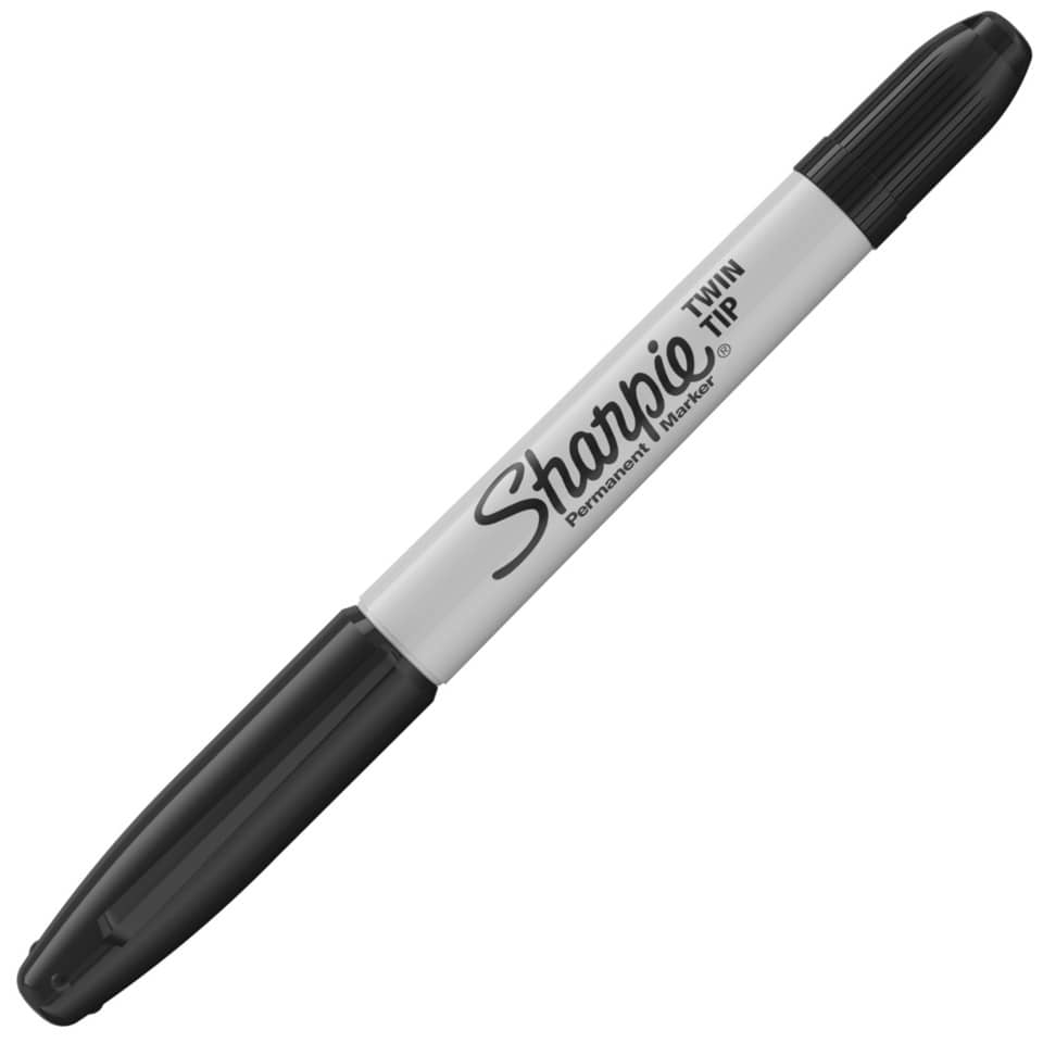 Permanentmarker, Schwarz, Doppelspitz, Marker, Schreibmarker