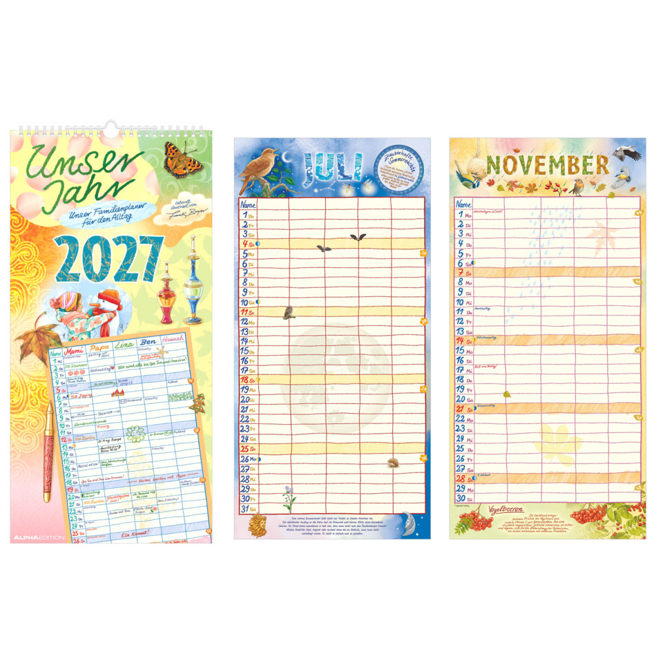 Terminkalender, Jahresplaner, Schule/Kalender, Monatskalender, Spiralbindung