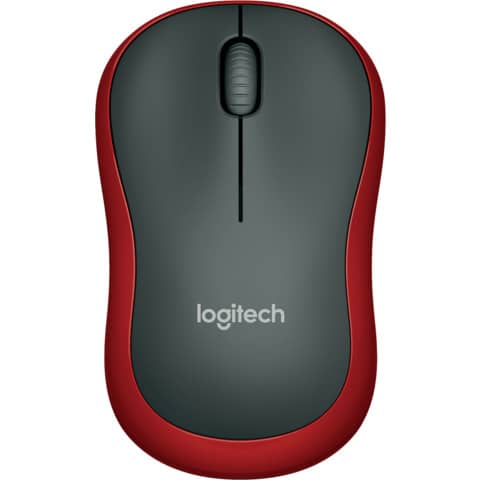 Maus M185, Wireless, 3 Tasten, schwarz/rot LOGITECH 910-002240
