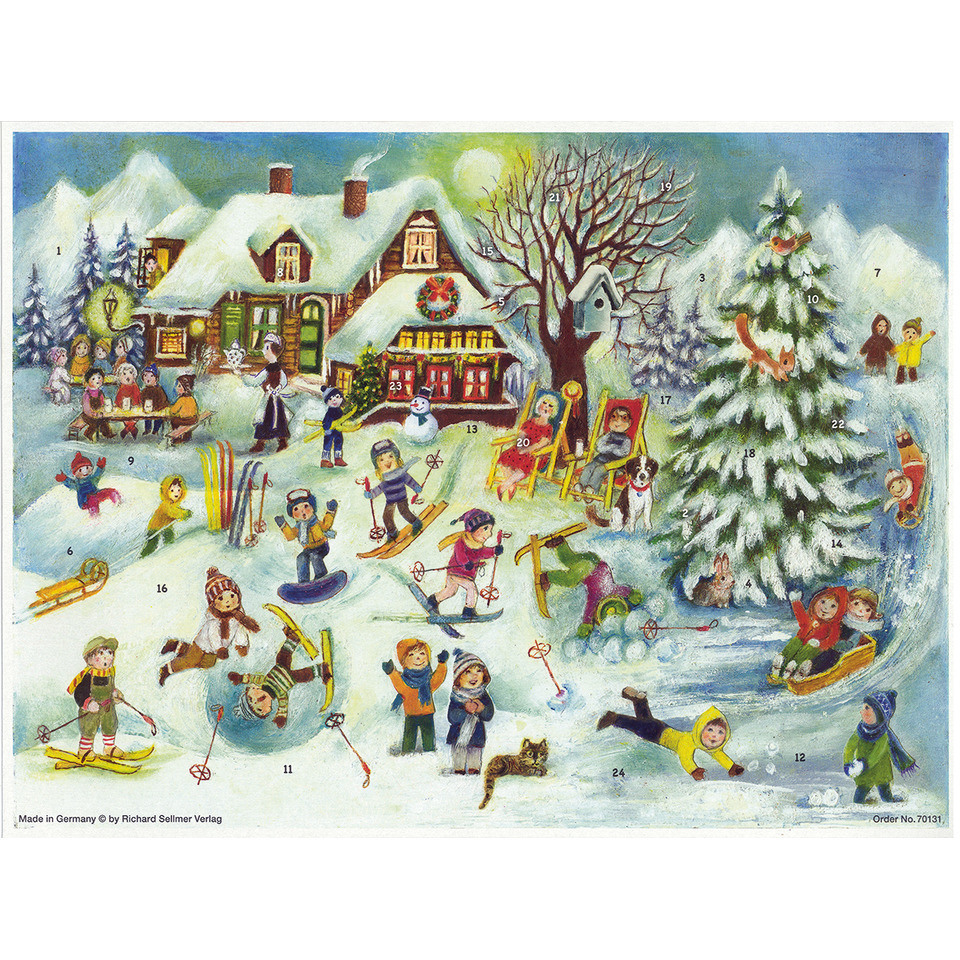 Winter, Skiing, Snow, Snowy village, Tree