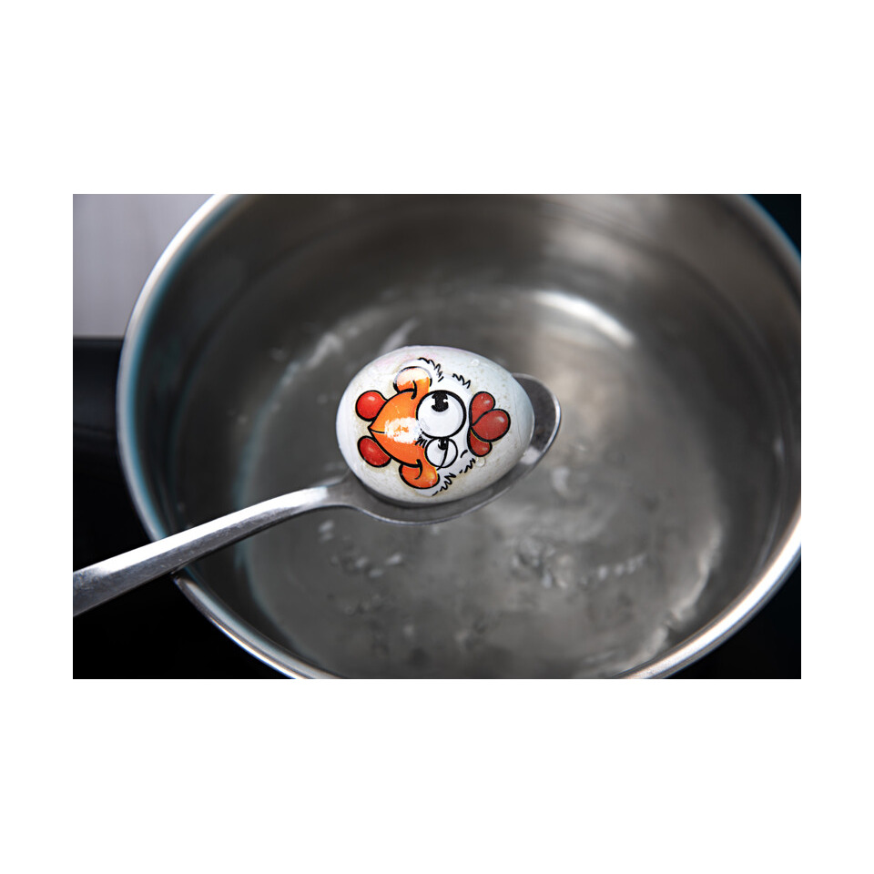 Eier, Tasse, Kochlöffel, Spiegelnde Oberfläche, Wellensittich-Design
