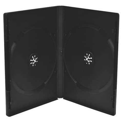DVD Leerhülle 5 Stück schwarz   Doppelhüll MEDIARANGE BOX30-2