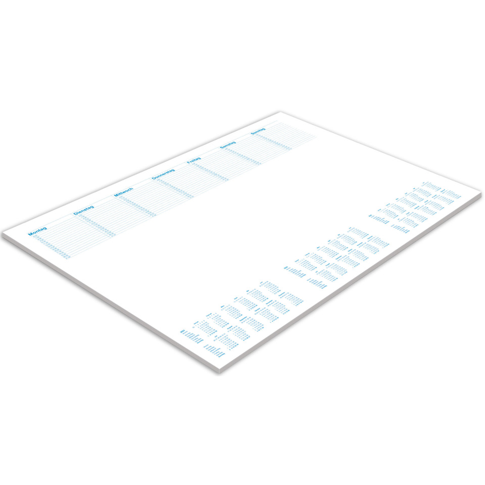 Tischkalender, Monatskalender, Kalenderblatt, Blaues Muster, Papierkalender