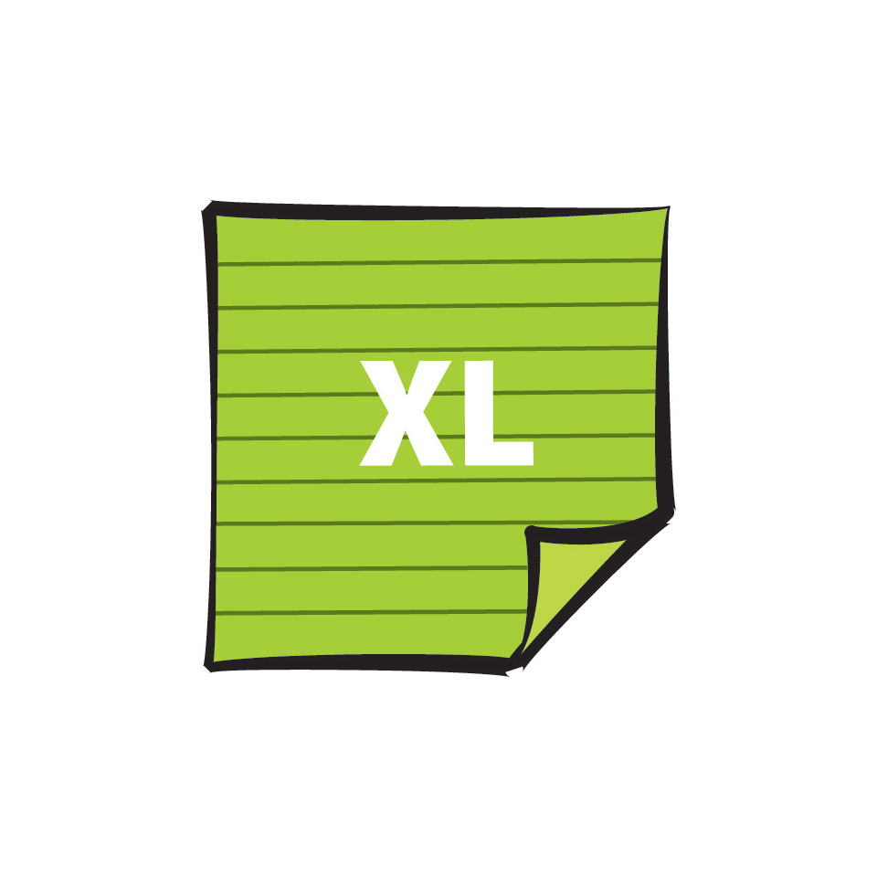groß, post-it, notizzettel, grün, XL