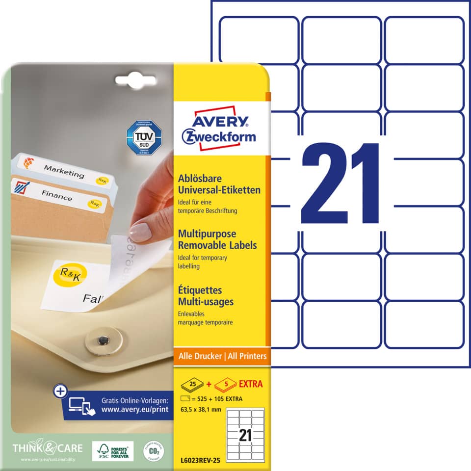 Etiketten, Effektetiketten, Universaletiketten, Mehrzweck, Aufkleberkarton
