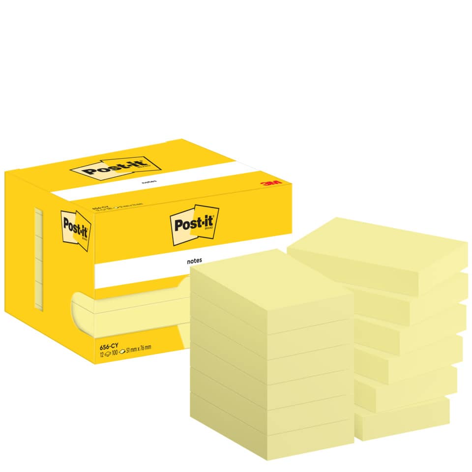 Post-it, Notizblöcke, Haftnotizen, Klebezettel, Gelb