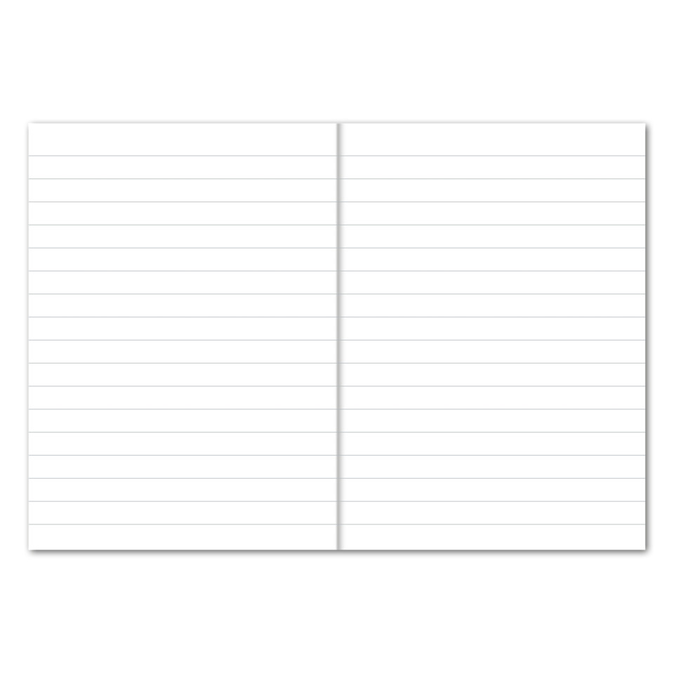 Notizbuch,  liniertes Papier, Spiralblock?, weiß, Doppelseite