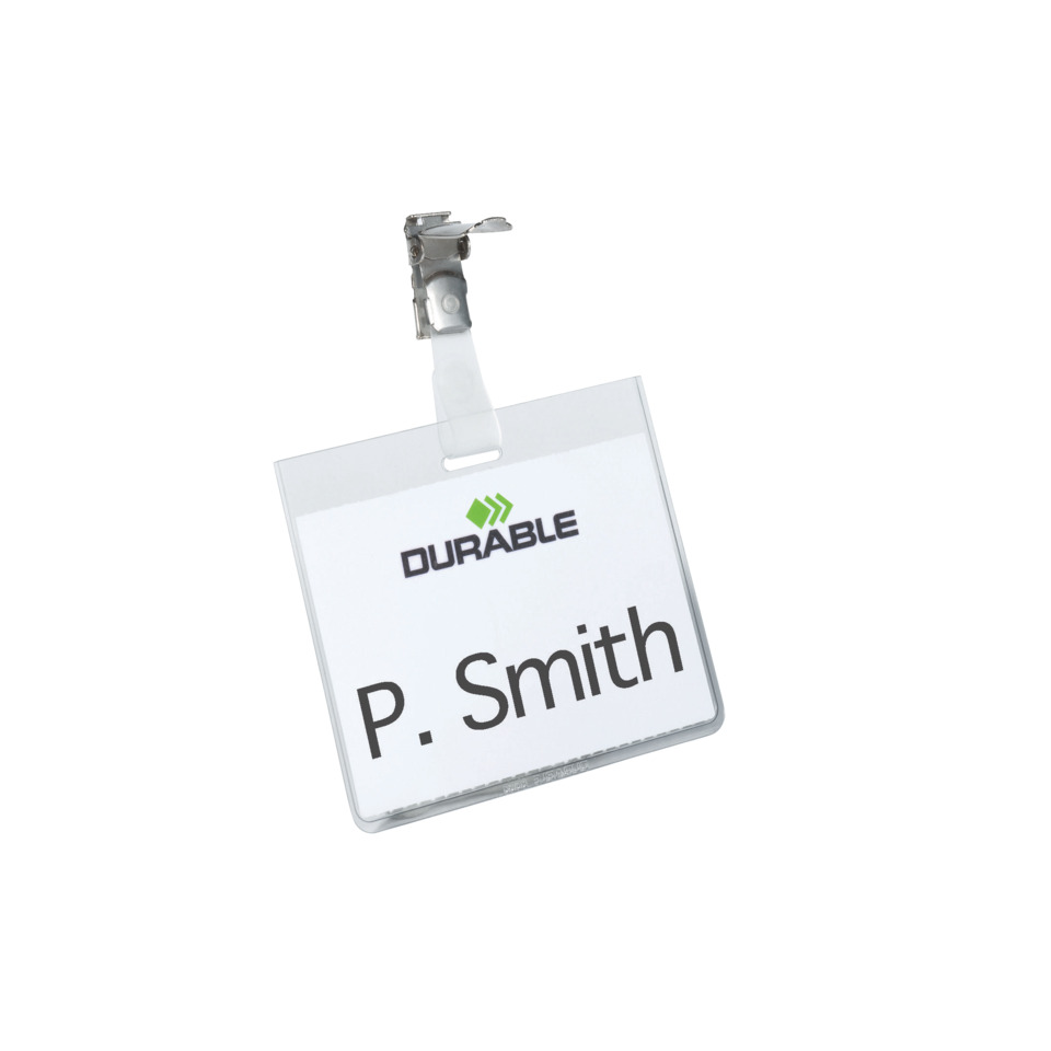 Namensschild, Identifikationsschild, Namensausweis, Ausweisclip, Transparenter Ausweis