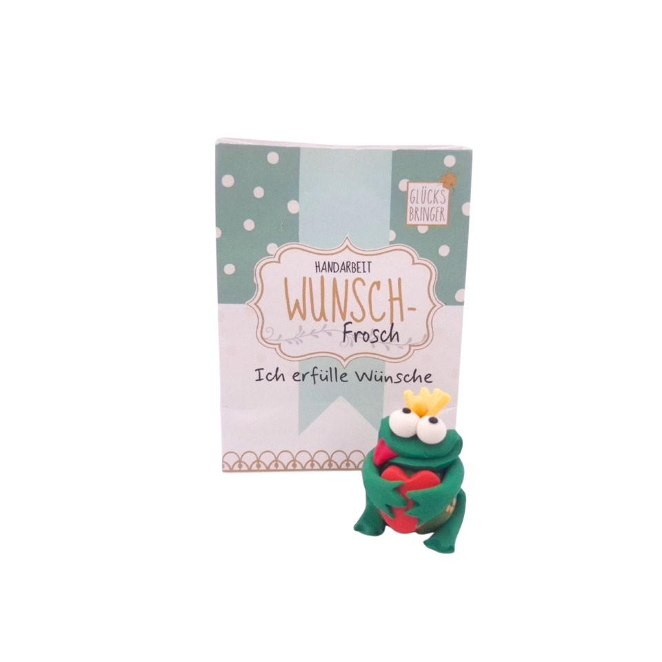 Wunsch-Frosch, Keramikfigur, Frosch, Kleiner Zufall, Glücksbringer