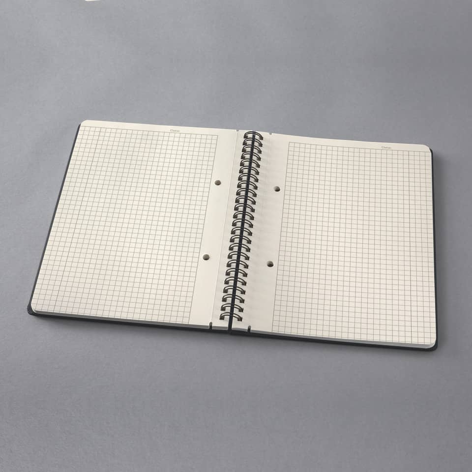 Notizbuch, Spiralbindung, kariertes Papier, Leerblatt, A5-Format