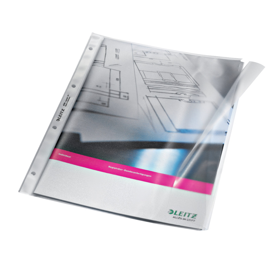 Prospekthülle, A4, PP, genarbt, dokumentenecht, farblos LEITZ 4764-00-00