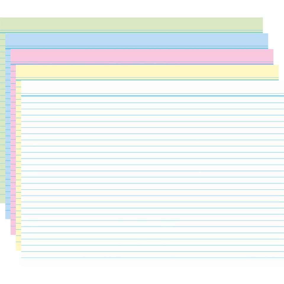 notizbuch, linienpapier, mehrfarbig, bunte notizen, papier