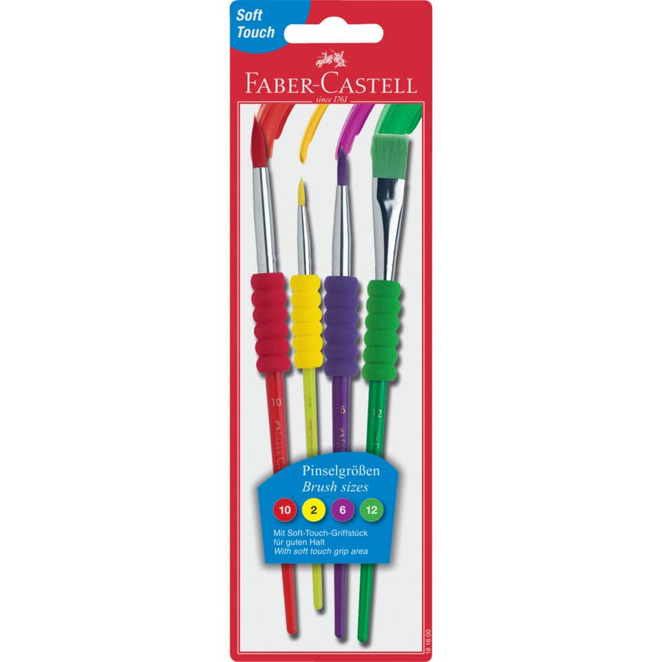 Pinsel, Acrylpinsel, Zweckpinsel, Farbpinsel, Soft-Touch-Griff
