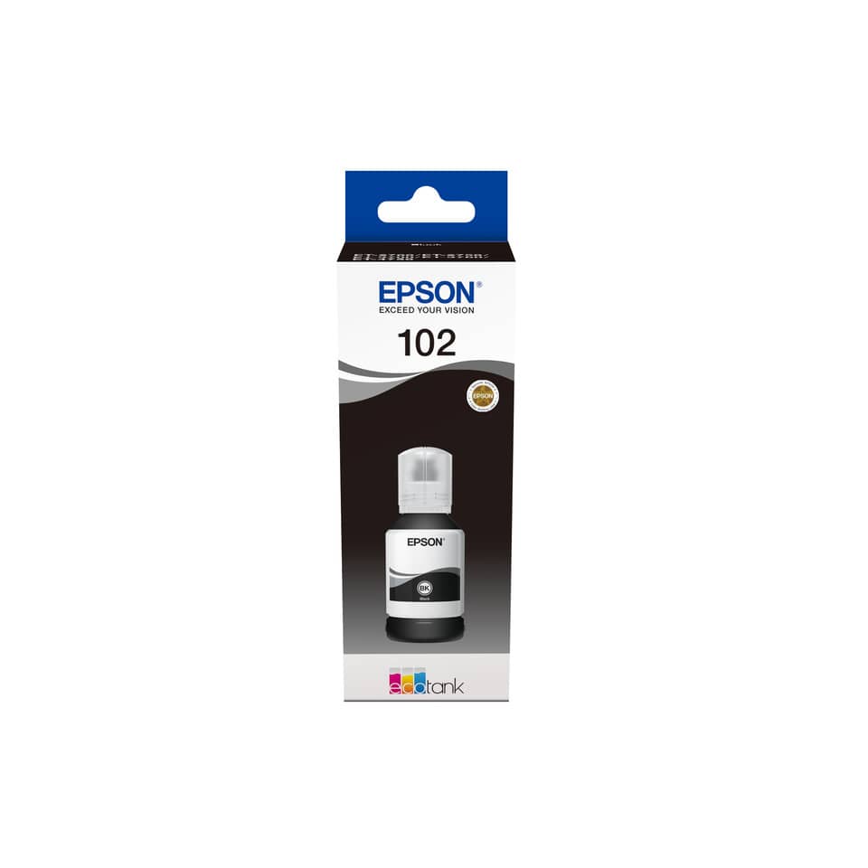 Tintenpatrone, Epson, BK, 102, Pigmenttinte