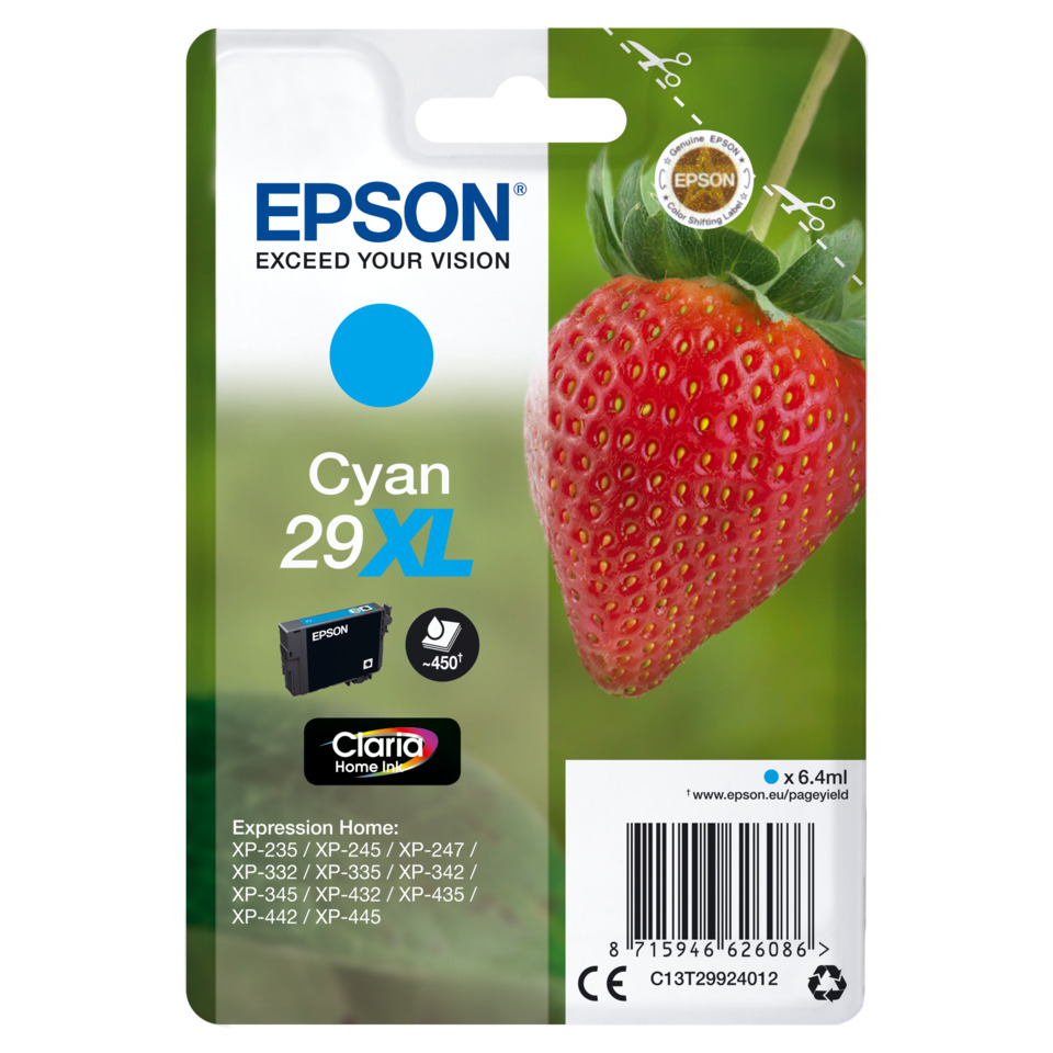 Cyan, Tintenpatrone, XL, EPSON, Patrone