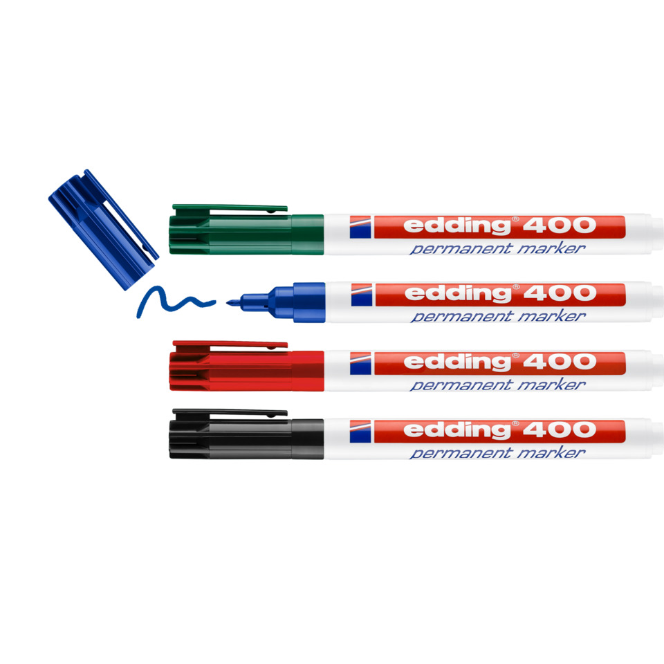 Permanentmarker, Marker, Farber Marker, Blau Tinte, Edding 400