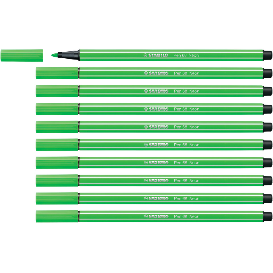 Marker, Grün, Neon, Stift, Set