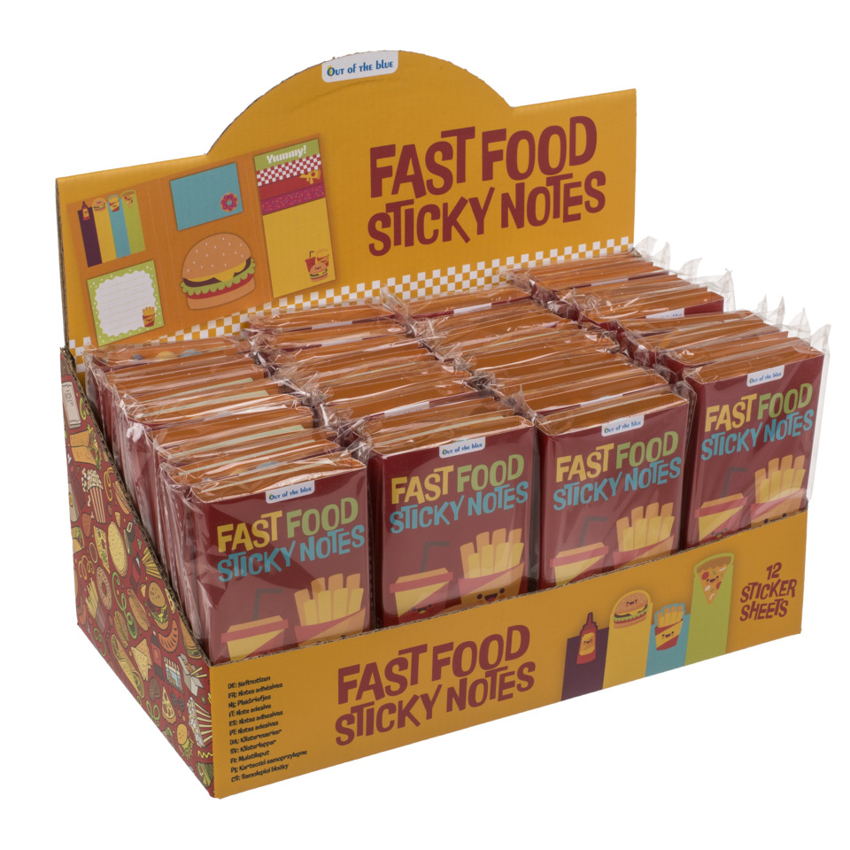Fast Food, Sticky Notes, Notizblöcke, Kaufeinheit, 12 Blätter