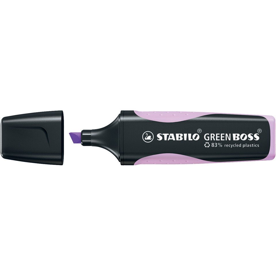 Highlighter, Marker, Lila, Kunststoffspitze, Stabilo Green Boss