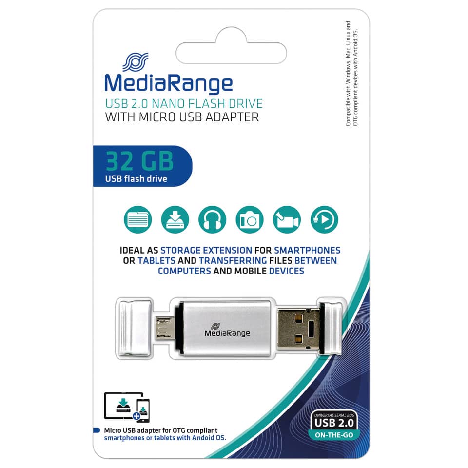 usb-Stick, 32 GB, usb 2.0, Flash-Laufwerk, Micro-USB-Adapter